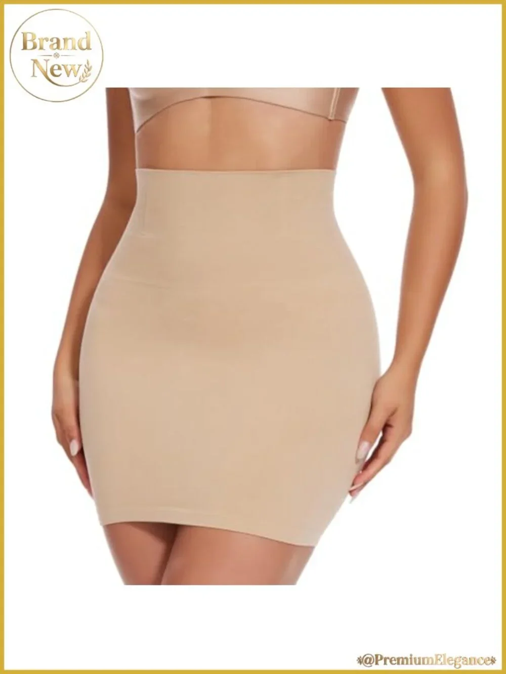 High Waist Shapewear Half Slip Seamless Tummy Control Skirt Smoother for Women